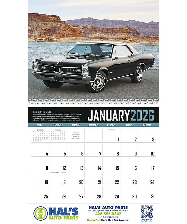 Muscle Cars Calendar