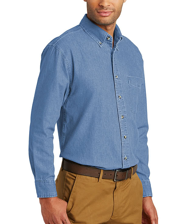 Port & Company Denim Shirt - Printed