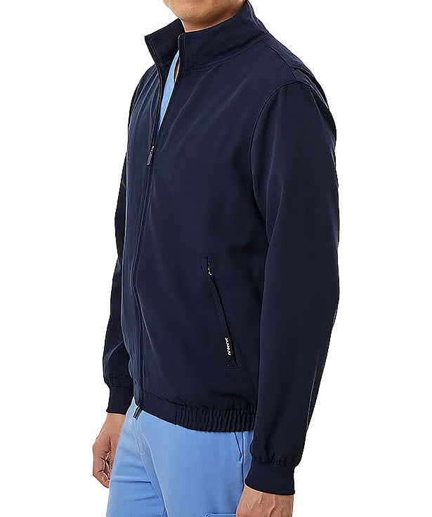 Jaanuu Wolfe Everyday Six-Pocket Full-Zip Scrub Jacket - Printed
