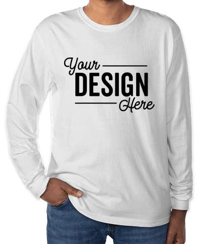 Comfort Colors 100% Cotton Long Sleeve Shirt - Screen Printed - White