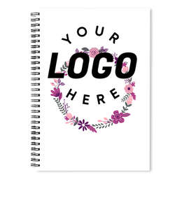 Floral Wreath JournalBooks ® Spiral Notebook - Color: Pink