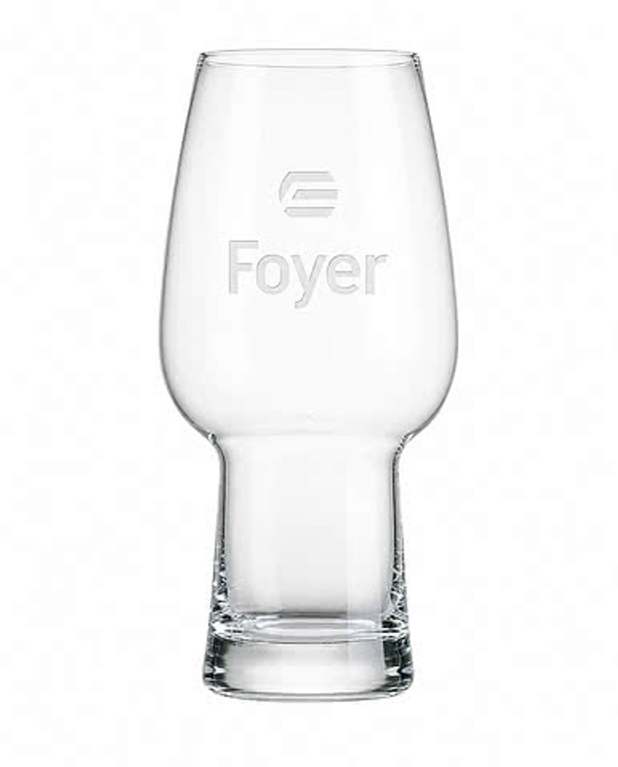 Laser Etched 13.5 oz. Bremen IPA Beer Glass in Clear