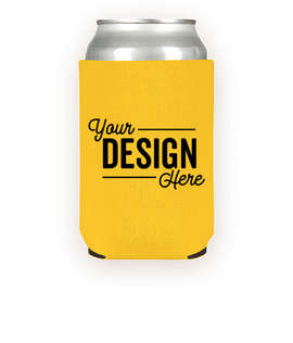 Foldable Neoprene Can Cooler - Color: Golden Rod