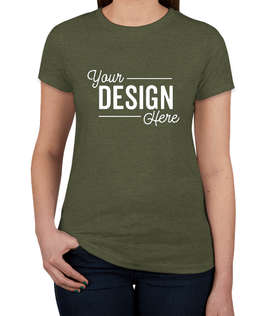Next Level Women's Slim Fit Tri-Blend T-shirt - Color: Military Green