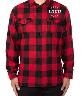 Burnside Plaid Flannel Long Sleeve Shirt