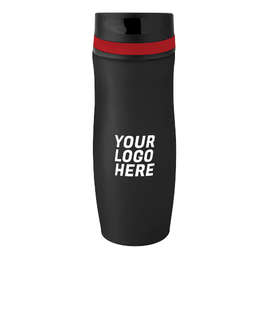 Full Color 14 oz. Persona Wave Trail Vacuum Insulated Tumbler - Color: Black / Red