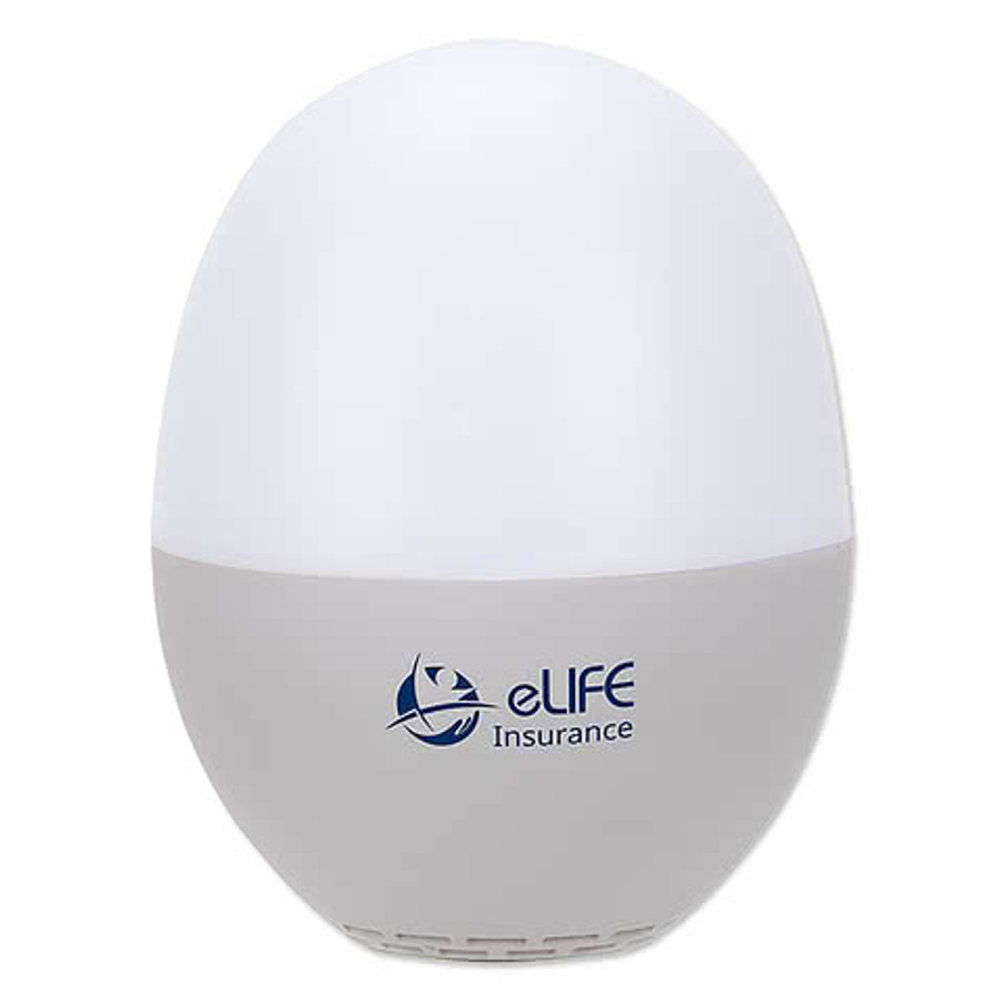 Audio Dome Lighted Wireless Speaker with White Noise Sounds in Gray