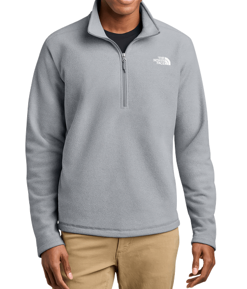 The North Face Textured Pine Grove Half Zip Sweatshirt in TNF Light Grey Heather