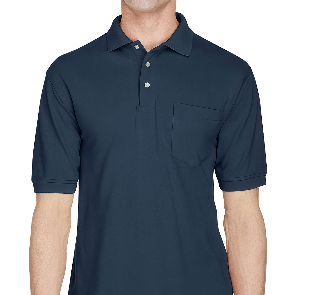 Harriton Easy Blend Pique Pocket Polo-default