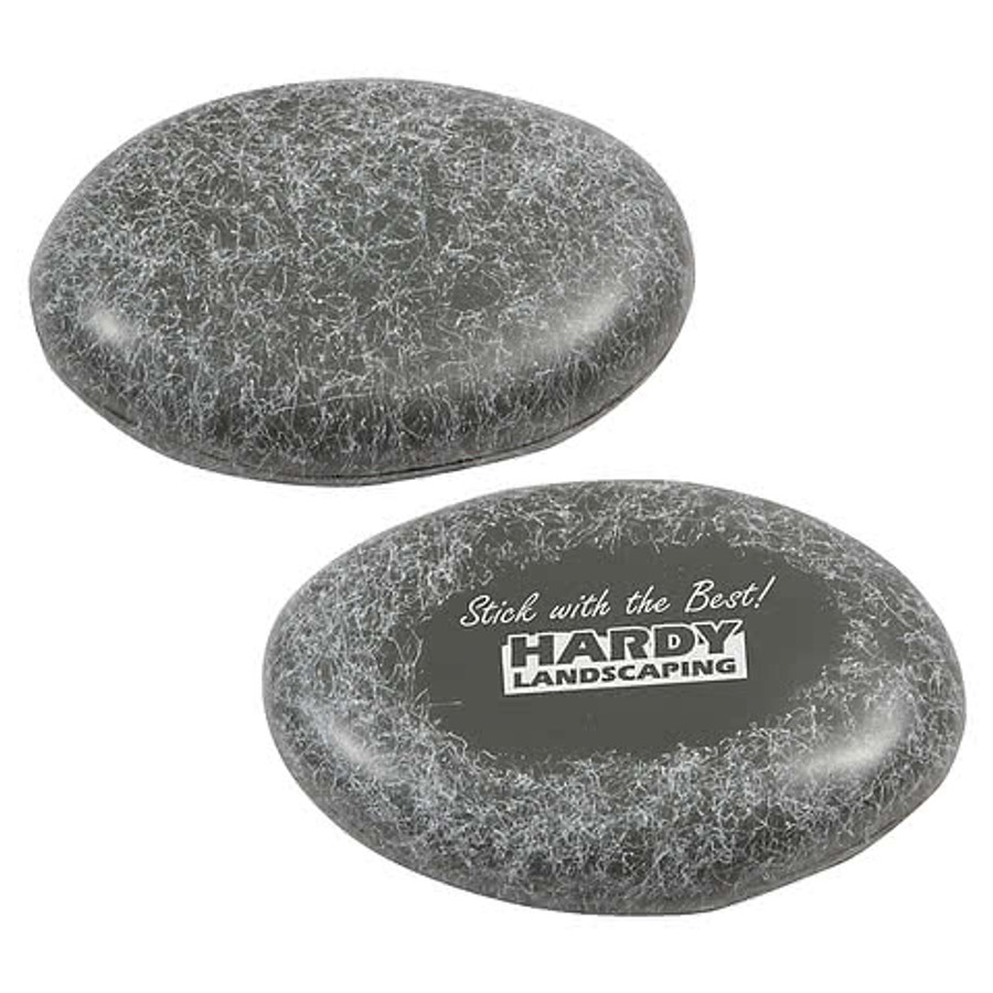 Smooth Rock Stress Reliever in Dark Gray