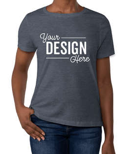 Bella + Canvas Women's Jersey T-shirt - Color: Heather Navy
