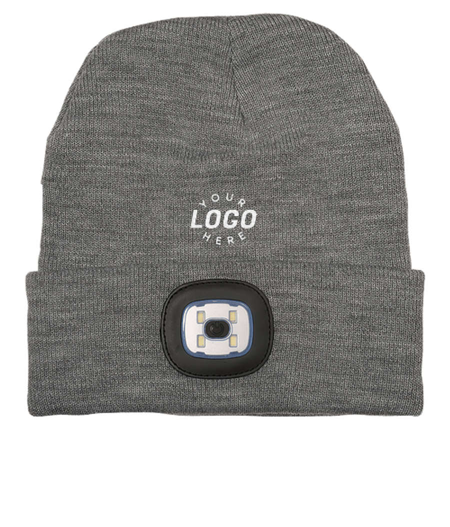 Acrylic Knit LED Light Beanie in GRAY