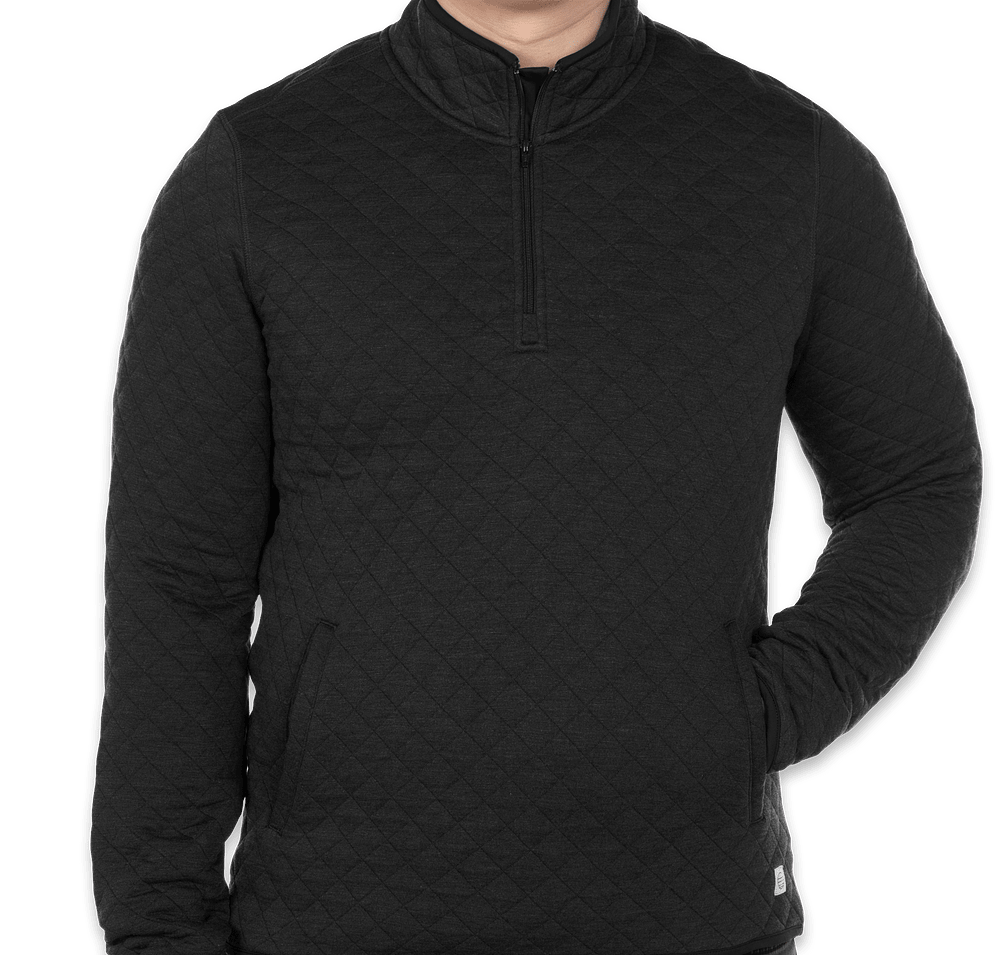 Marine Layer Corbet Quilted Quarter Zip Sweatshirt-default