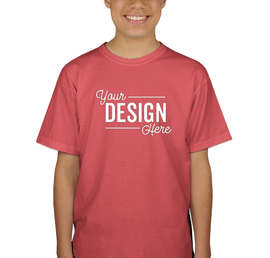 Canada - Gildan Youth 100% Cotton T-shirt - Color: Coral Silk