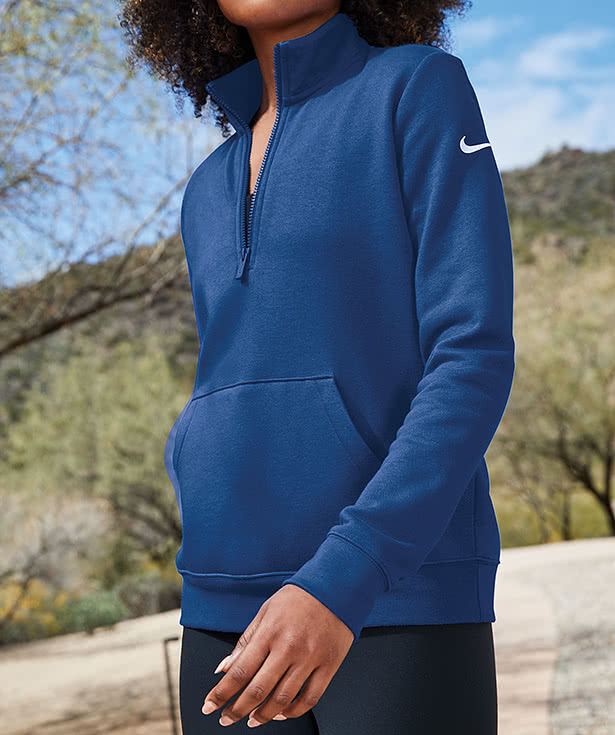 Women's quarter best sale zip nike