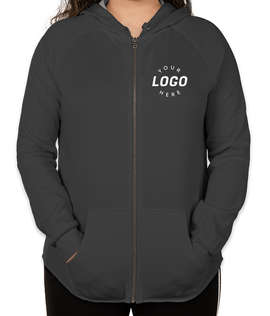 Independent Trading Women's California Wave Wash Zip Hoodie - Color: Shadow