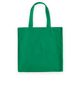 Medium Midweight 100% Cotton Canvas Tote Bag - Color: Kelly