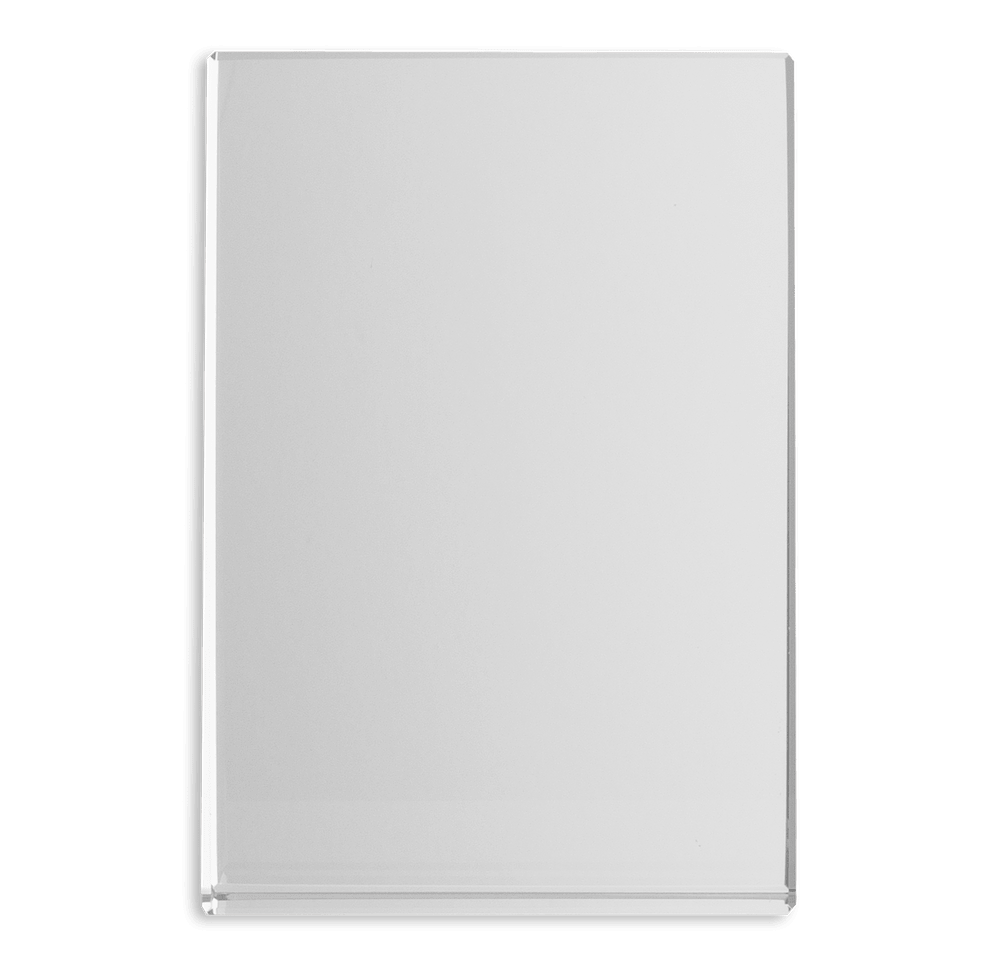 Laser Engraved 5" Glass Wedge Award-default