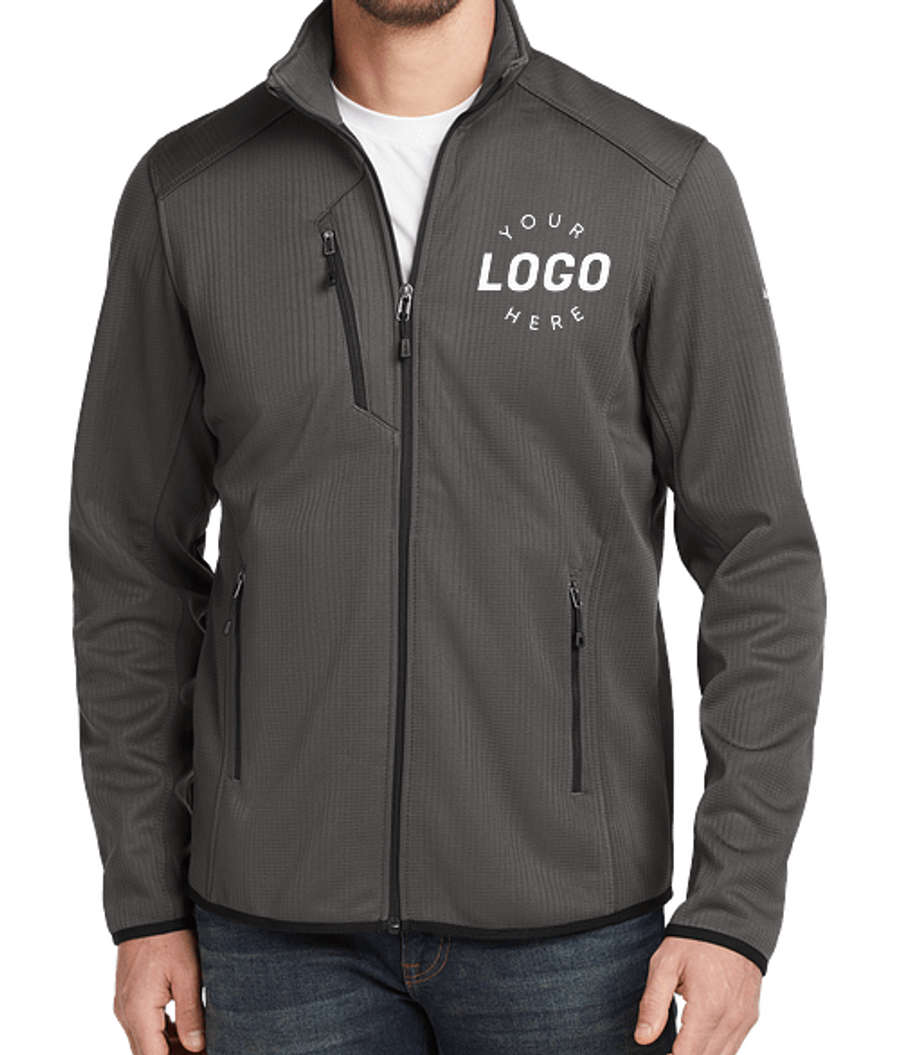 Eddie Bauer Dash Full Zip Fleece Jacket - Printed in Grey Steel