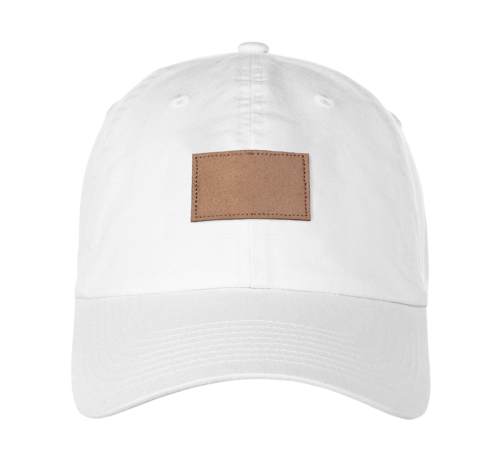 Ahead Largo Washed Twill Baseball Hat - Tan Rectangle Patch - Embroidered-default