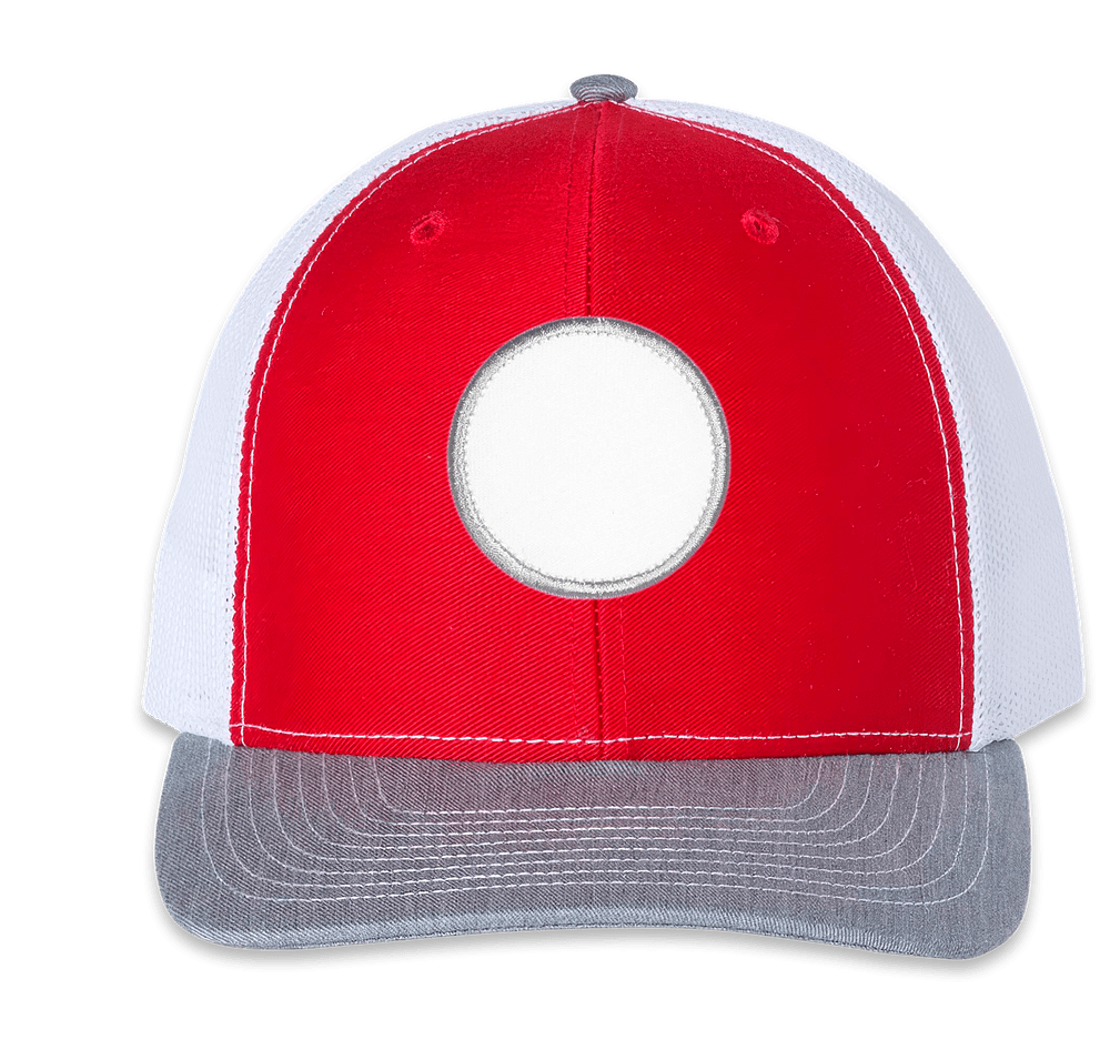 Richardson Snapback Trucker Hat - Circle Patch - Sublimated-default