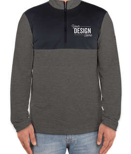 Adidas 100% Recycled Quarter Zip Performance Shirt - Color: Black Heather / Carbon