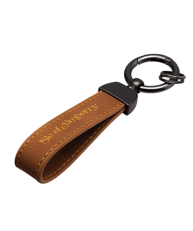 Leather Spring Clip Keychain