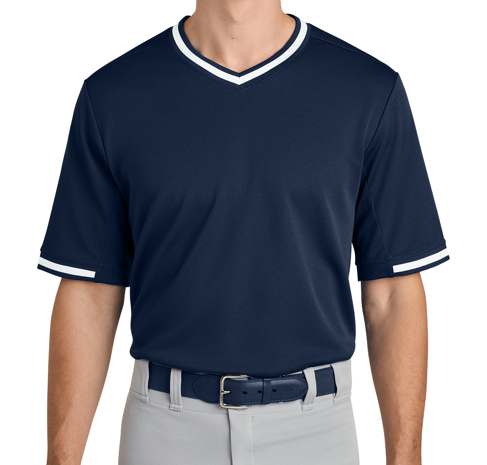 Sport-Tek Tough Mesh V-Neck Baseball Jersey-default