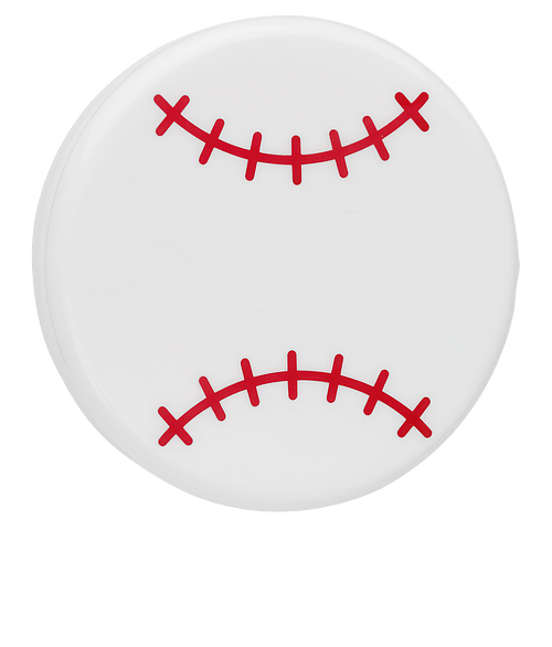 Baseball Magnetic Memo Clip in WHITE