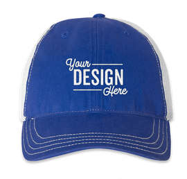 Richardson Garment Washed Trucker Hat - Color: Royal / White