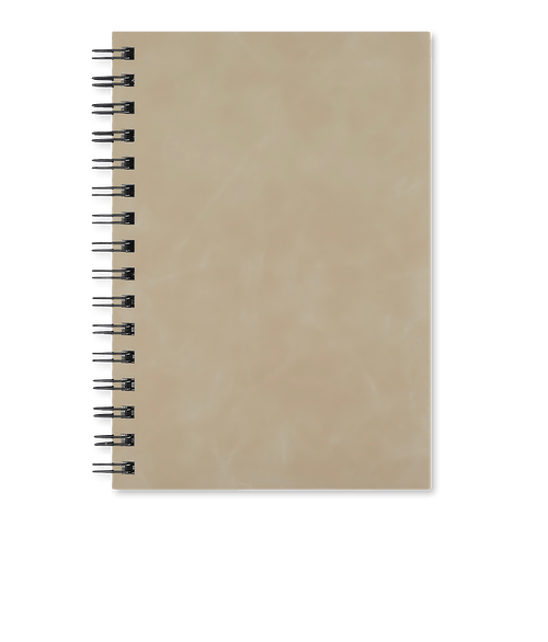 Castelli Debossed WireO Chia Medio Spiral Hard Cover Notebook in Sand