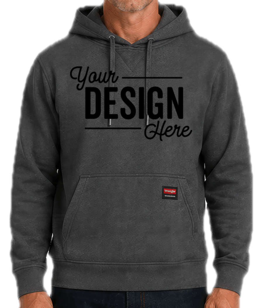 Wrangler Workwear Pullover Hoodie - Printed in Heather Grey