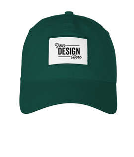 Ahead Largo Washed Twill Baseball Hat with White Rectangle Patch - Color: Hunter Green