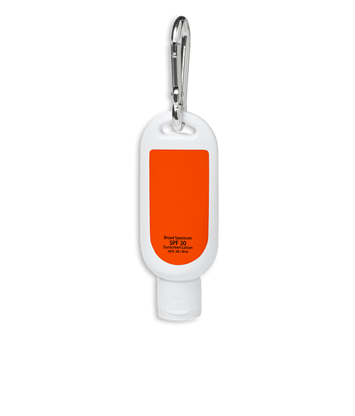 Full Color 1.8 oz. SPF 30 Sunscreen with Carabiner in Orange
