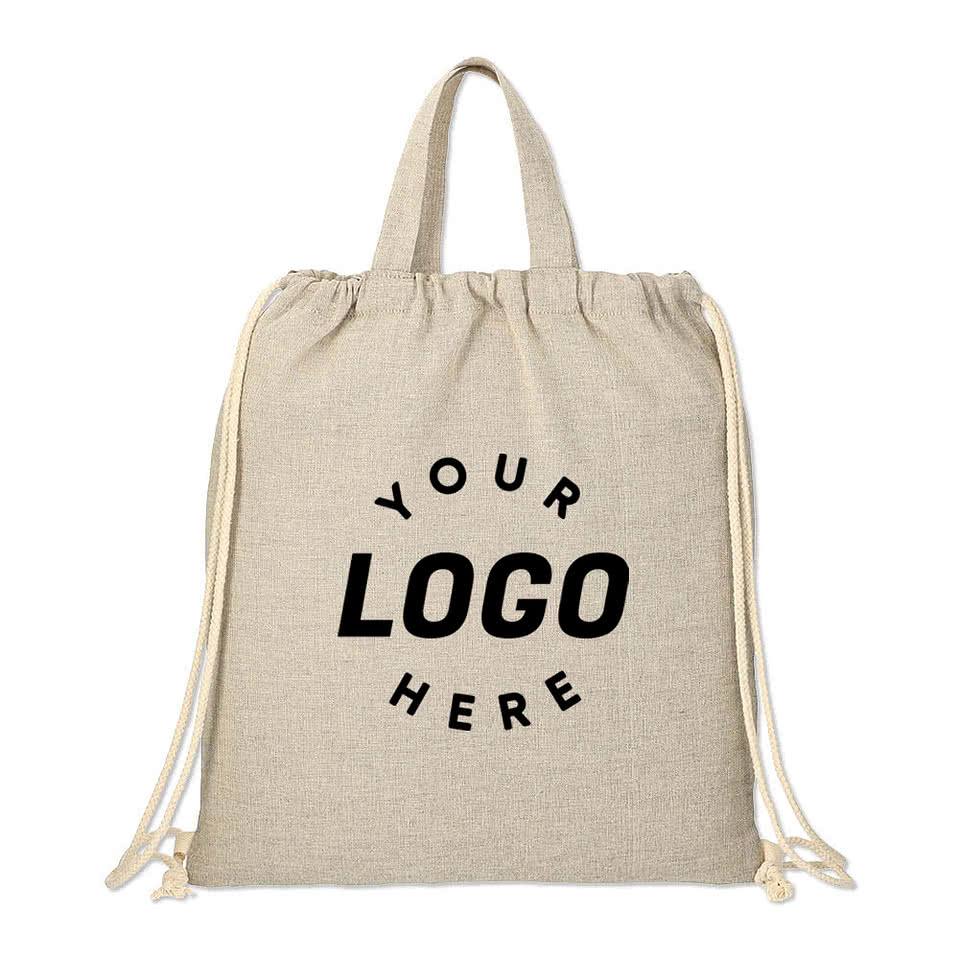 Recycled Cotton Drawstring Bag