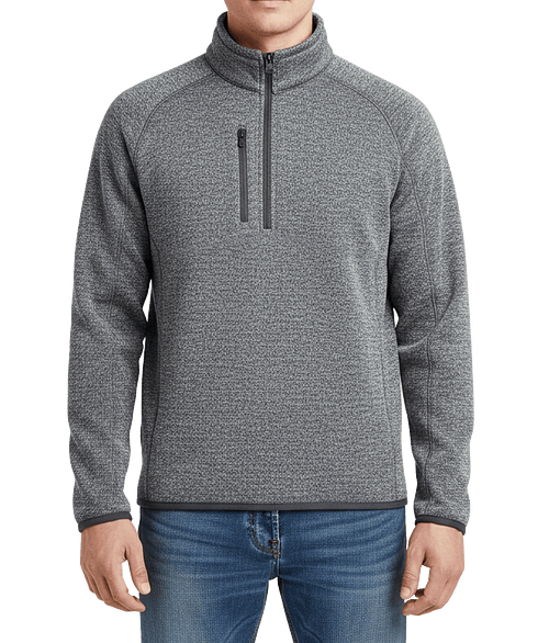 Stormtech Avalante Recycled Sweater Fleece Quarter-Zip Pullover in Granite Heather