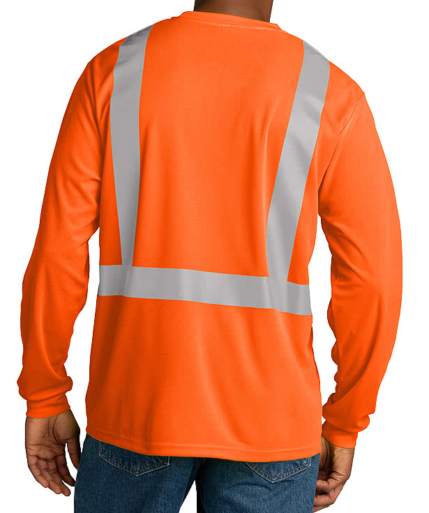 CornerStone Class 2 Mesh Long Sleeve Safety Pocket T-shirt