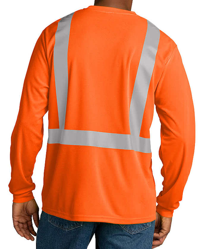 CornerStone Class 2 Mesh Long Sleeve Safety Pocket T-shirt
