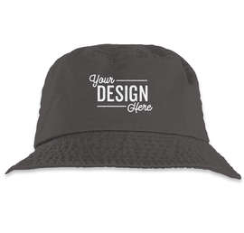 Mega Cap Cotton Twill Bucket Hat - Color: Charcoal
