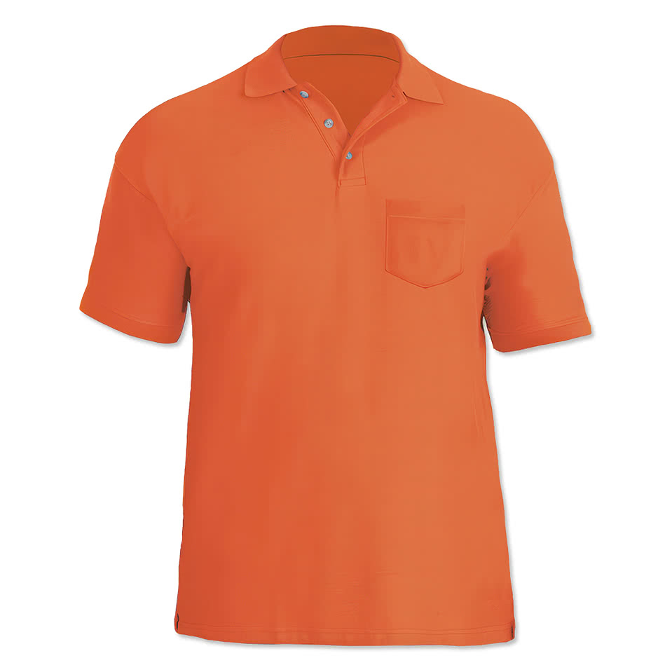 Blue Generation Scotchgard Treated Pique Pocket Polo - Embroidered