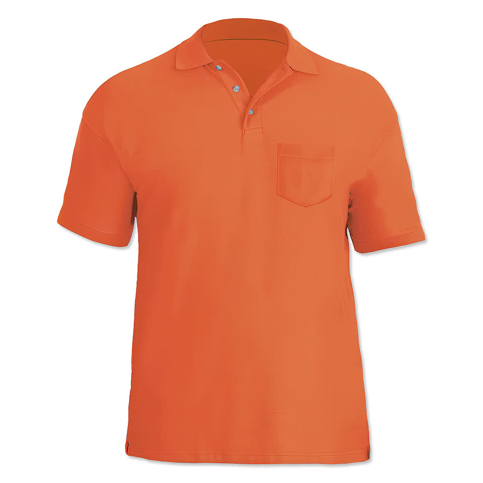 Blue Generation Scotchgard Treated Pique Pocket Polo - Printed