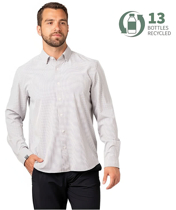 Storm Creek Influencer Wrinkle-Free Windowpane Long Sleeve Dress Shirt