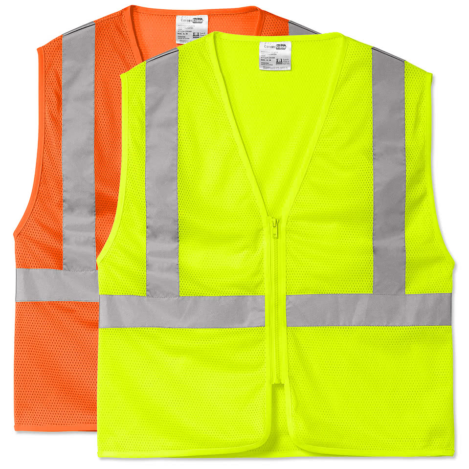CornerStone Class 2 Economy Zippered Mesh Safety Vest