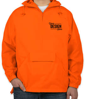 Ultra Club Hooded Packable Anorak - Color: Bright Orange