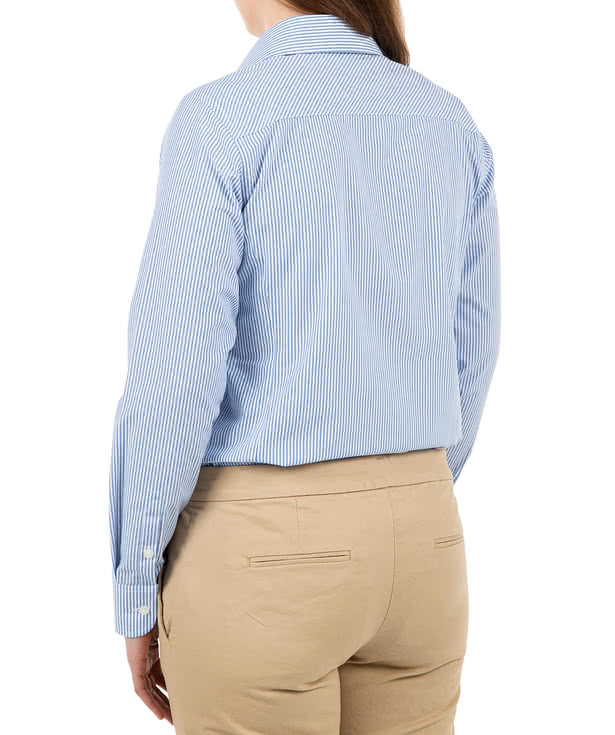 Devon & Jones Women's Banker Stripe Dress Shirt - Printed