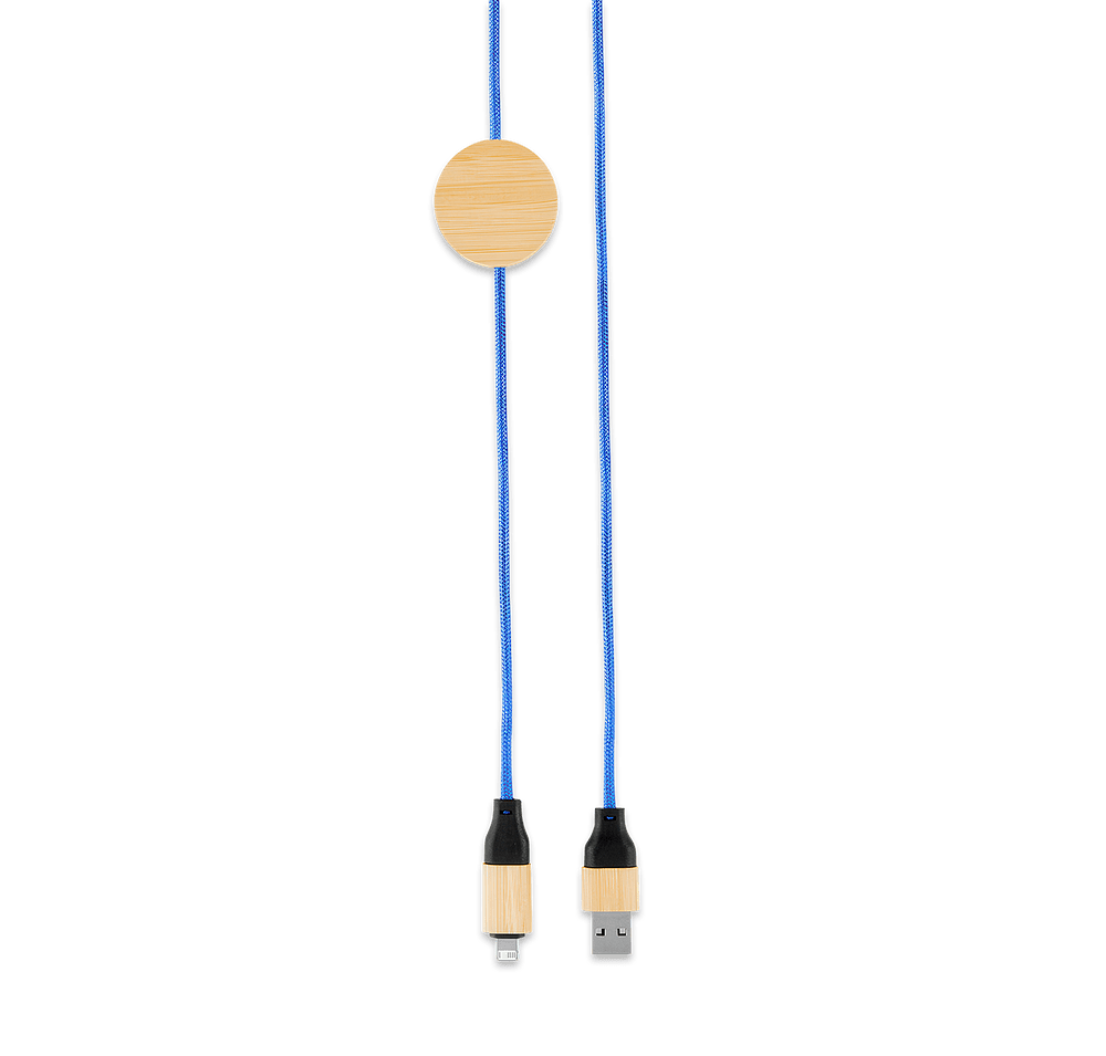 Laser Engraved 60W Bamboo Recycled Fast Charging Cable-default