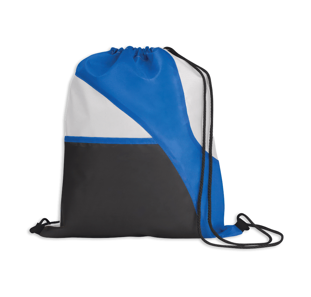 Full Color Tri-Color Drawstring Bag-default
