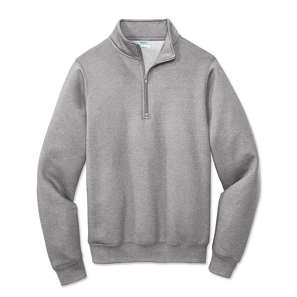 Port & Company Core Quarter Zip Sweatshirt - Embroidered