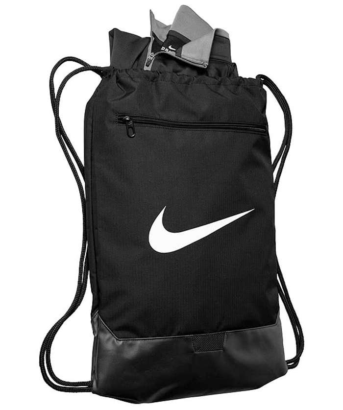 Custom Nike Brasilia Recycled Drawstring Bag - Design Drawstring