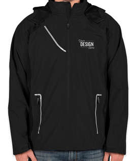 Team 365 Waterproof Hooded Jacket - Color: Black / Black